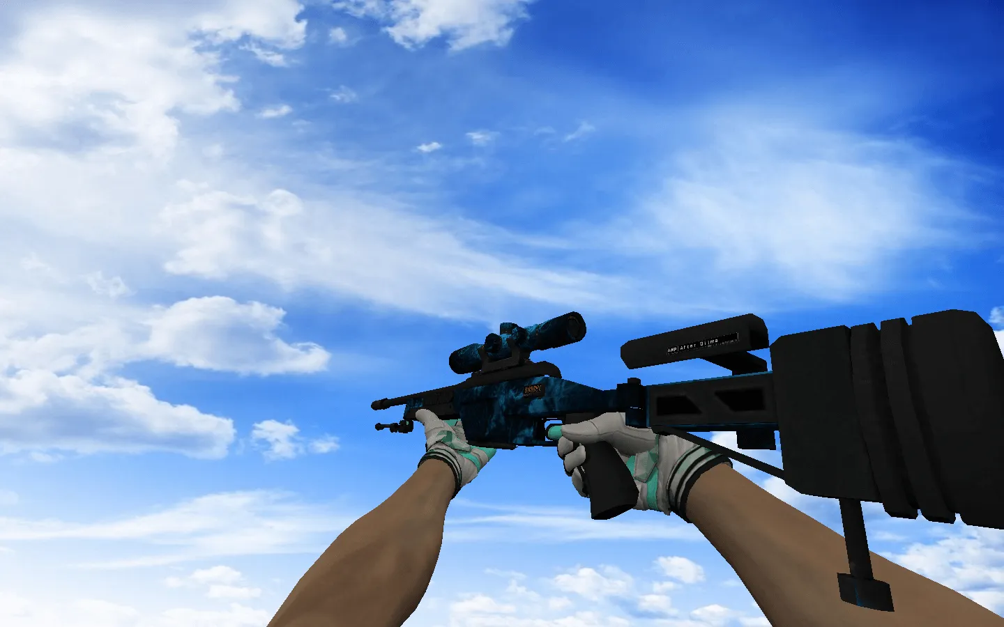 Пак оружия CS 1.6 с мотоциклетными перчатками «Мята»: AK-47, AWP, DE, Glock-18, M4A4, SSG 08, USP-S и ножи — скриншот 6