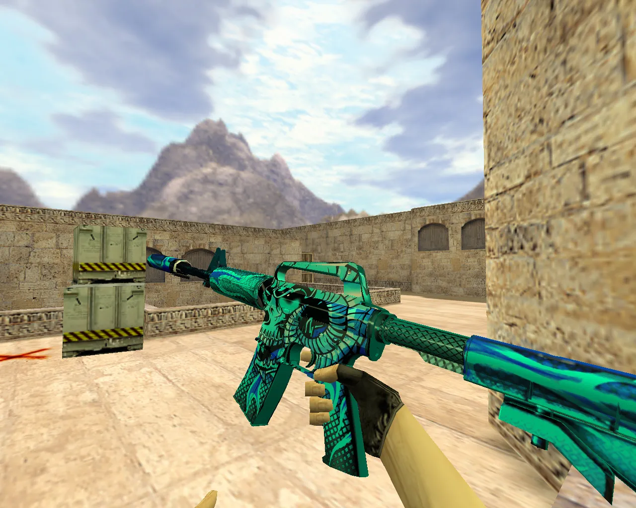 Скачать Модель M4A1 Eske v_ p_ w_ для CS 1.6: звуки, анимация осмотра, качественные текстуры - Скриншот