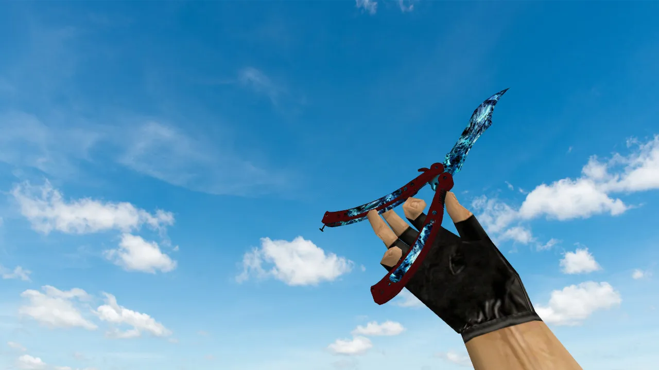 Скачать Модель v_knife Butterfly Knife Song of Ice для CS 1.6: звуки, анимация осмотра, качество текстур и настройка - Скриншот