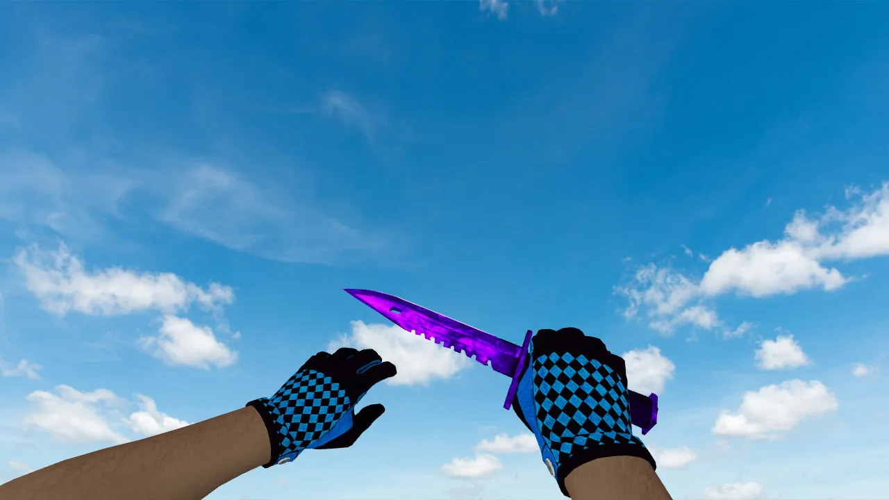 Скачать Модель ножа v_m9bayonetp_sapphire для CS 1.6: p_ и w_ файлы, анимации осмотра и звук - Скриншот