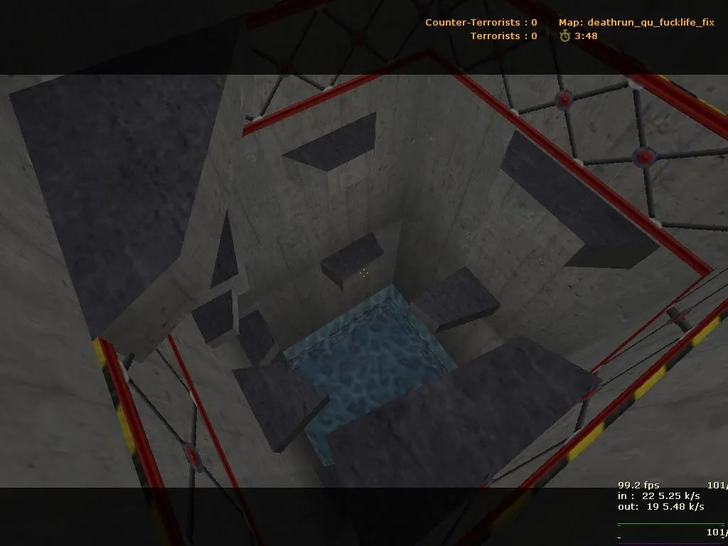 deathrun_qu_fucklife_fix для CS 1.6: карта Deathrun, баланс сторон, тактика, .nav и оптимизация — скриншот 10