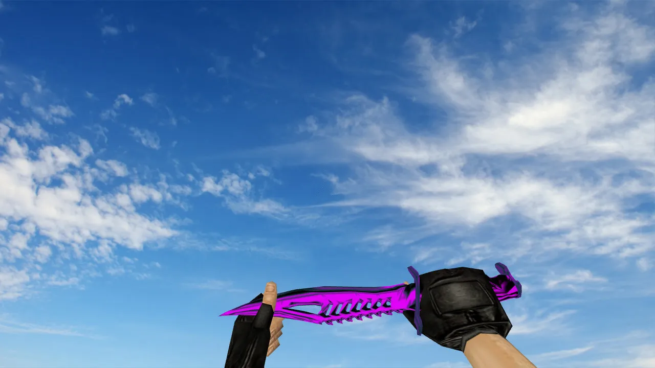 Скачать Модель ножа v_knife Nautilus Chrome Magenta для CS 1.6: звуки, анимация осмотра, качество текстур и настройка в игре - Скриншот