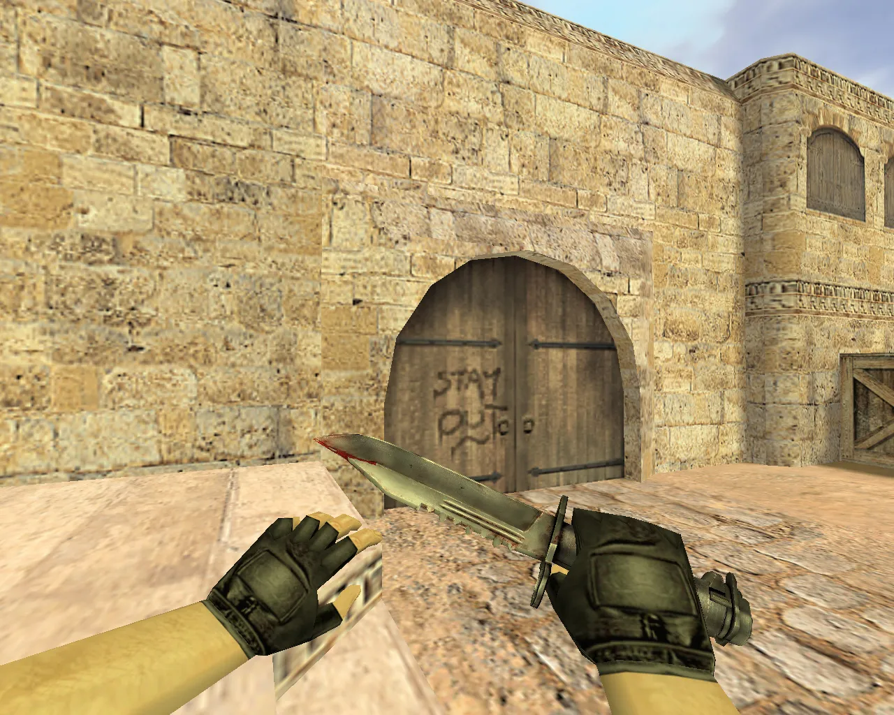 Скачать Модель «Кровавый нож М9» v_ нож для CS 1.6: p_ и w_ файлы, звуки, анимация осмотра, качество текстур - Скриншот