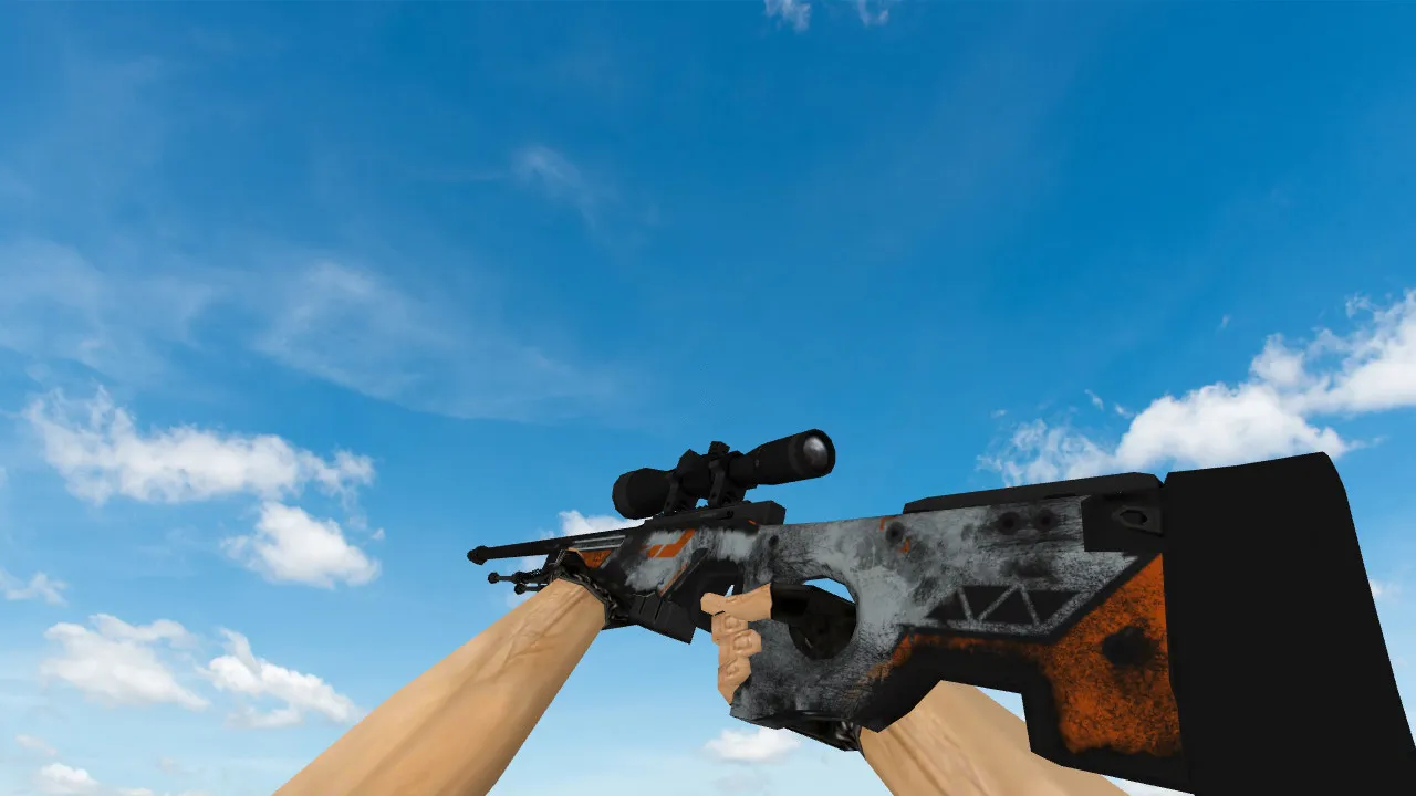 Скачать Модель AWP Asiimov Поношенное для CS 1.6 - Высокое качество - Скриншот