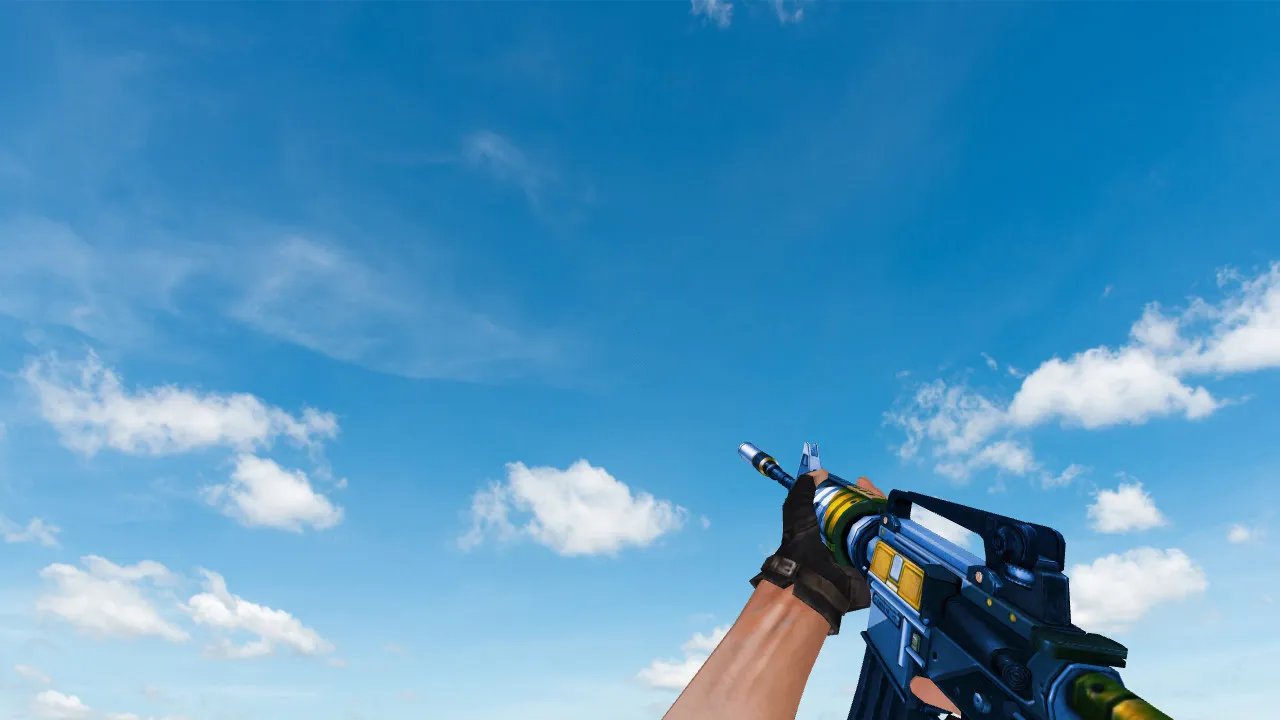 Скачать Модель M4A1 Bercut v_ для CS 1.6: p_ w_ модели, звуки, анимация осмотра, текстуры и настройка под сервер - Скриншот