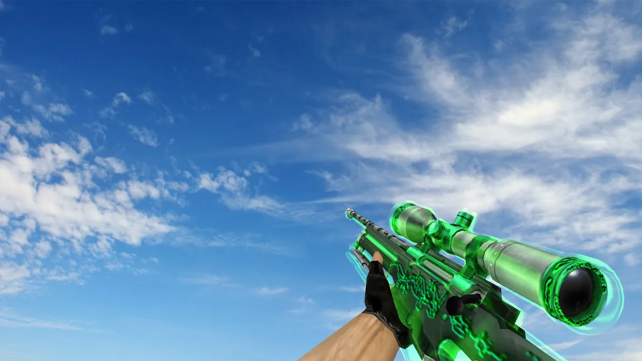 Скачать Модель «AWP Green Glass» для CS 1.6 - Совершенная точность - Скриншот