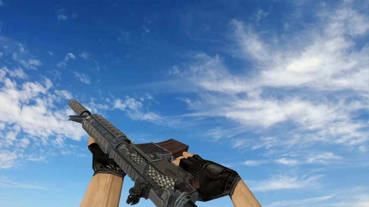 Скачать Модель M4A4 Celtic Serpent для CS 1.6: v_ w_ p_ модель, звук, анимация осмотра и текстуры - Скриншот