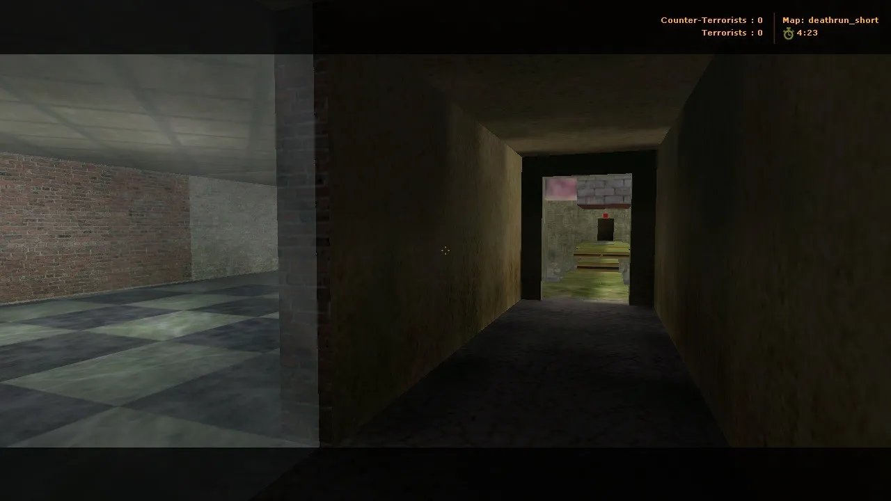 Скачать deathrun_short — карта Deathrun для CS 1.6: точки, боты по .nav, оптимизация wpoly/epoly - Скриншот