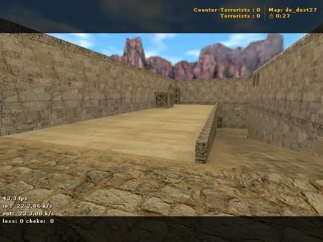 Скачать de_dust27 для CS 1.6: тактика, точки и боты (.nav), оптимизация wpoly/epoly - Скриншот