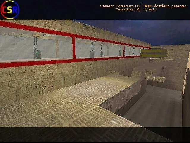 deathrun_supreme для CS 1.6: детали карты, точки, .nav для ботов, оптимизация и советы по запуску — скриншот 1