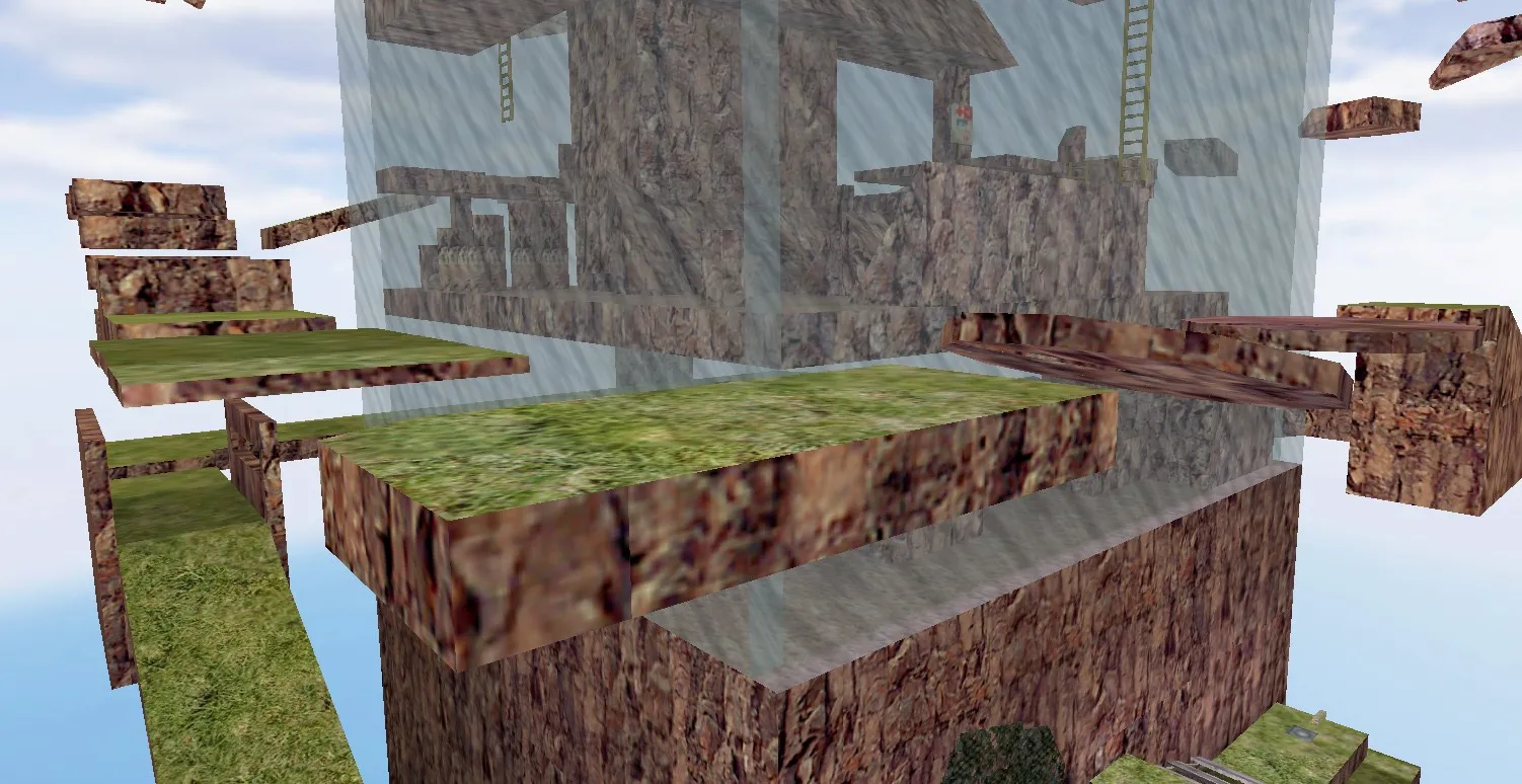 Скачать deathrun_unreal_air для CS 1.6: карта deathrun, точки, раунды, оптимизация, .nav и боты - Скриншот