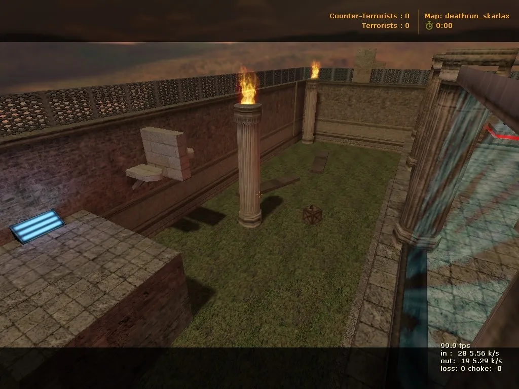 Скачать deathrun_skarlax для CS 1.6: тактика за терр/контр, точки, настройка ботов, .nav и оптимизация - Скриншот