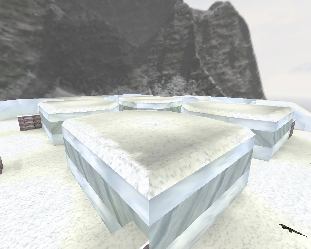 Скачать fy_iceworld2k для CS 1.6: карта FY с узкими проходами, точками под раунд и настройкой под ботов - Скриншот