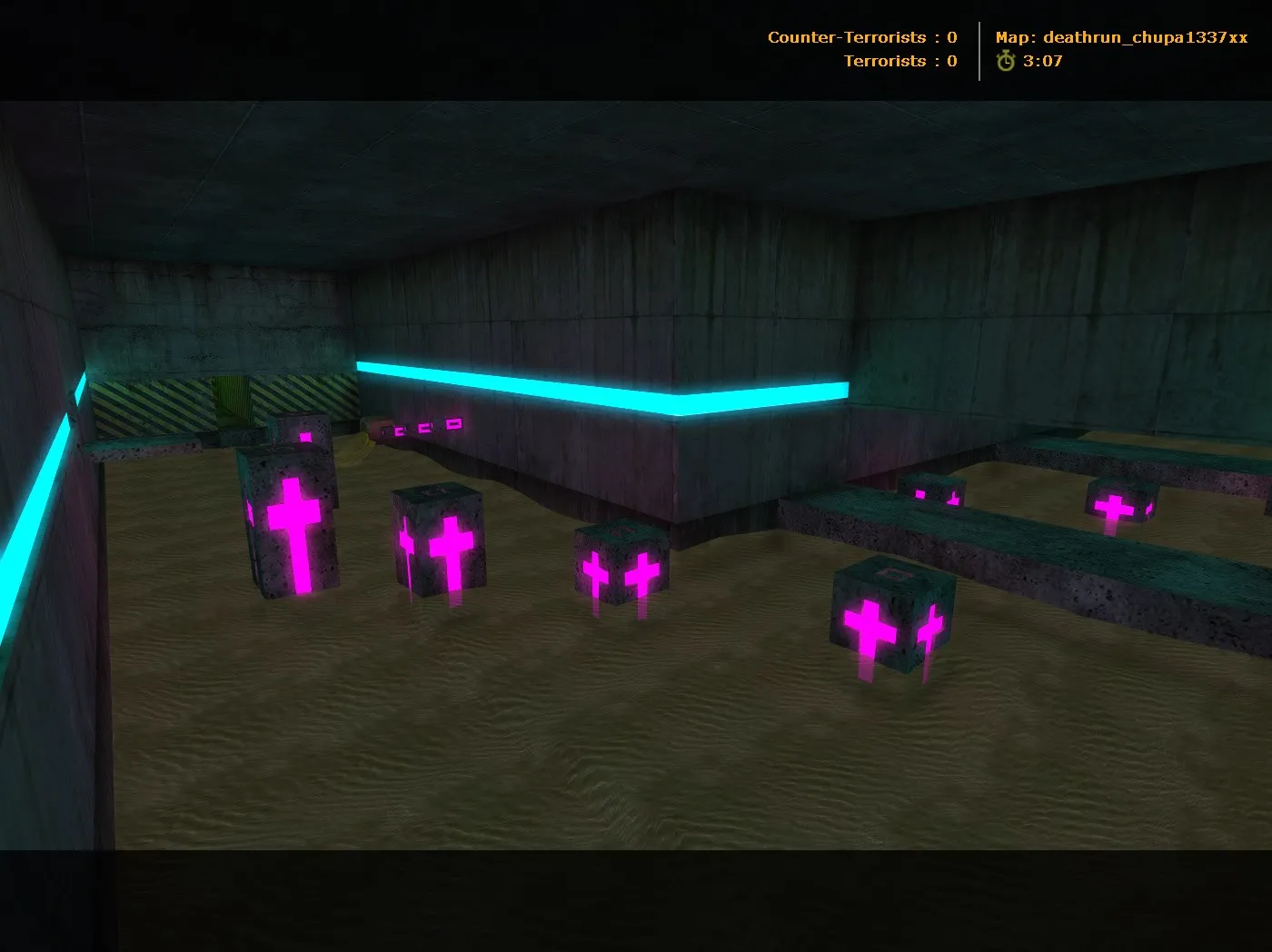 Скачать deathrun_chupa1337xx для CS 1.6: карта Deathrun, точки, ловушки, .nav и оптимизация - Скриншот