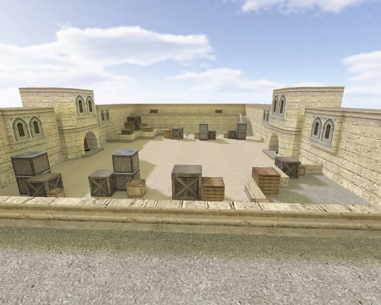 Скачать aim_map_2010 для CS 1.6: тренировка аима, точки для фликов, стабильный спавн ботов - Скриншот