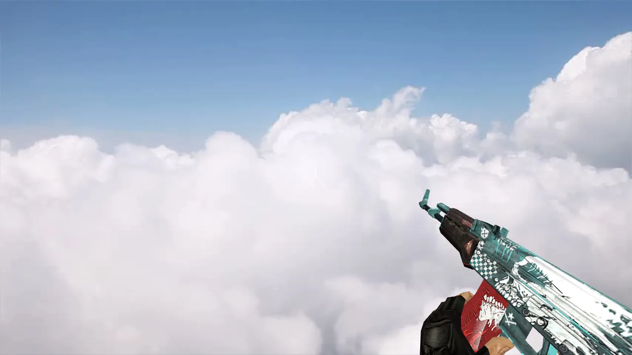 Скачать Default AK-47 Rise v_ model p_ model w_ — звук, анимация осмотра и текстуры для CS 1.6 - Скриншот