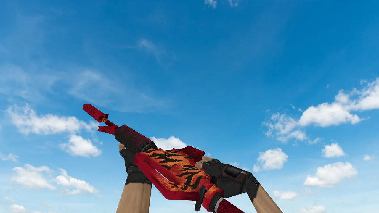 Скачать Модель v_m4a1 Bengal Tiger для CS 1.6: p_, w_ варианты, анимация осмотра и звуки - Скриншот
