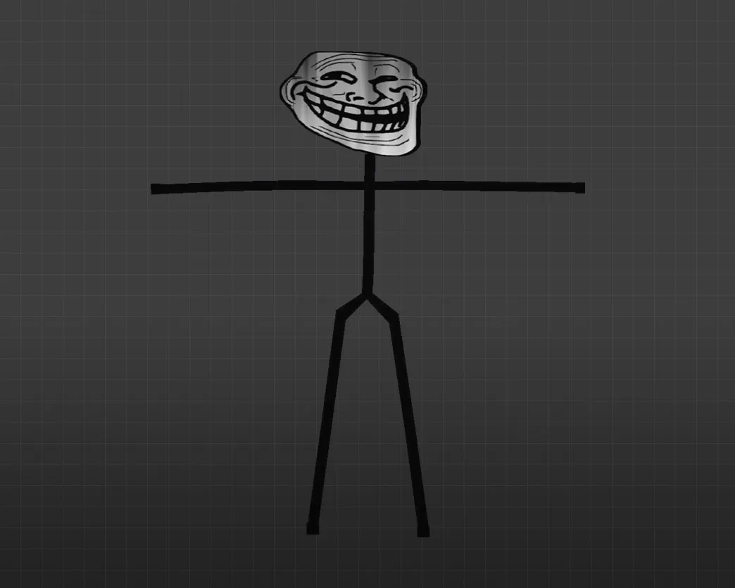 Скачать Модель «Trollface» для CS 1.6 - уникальный скин для террористов - Скриншот