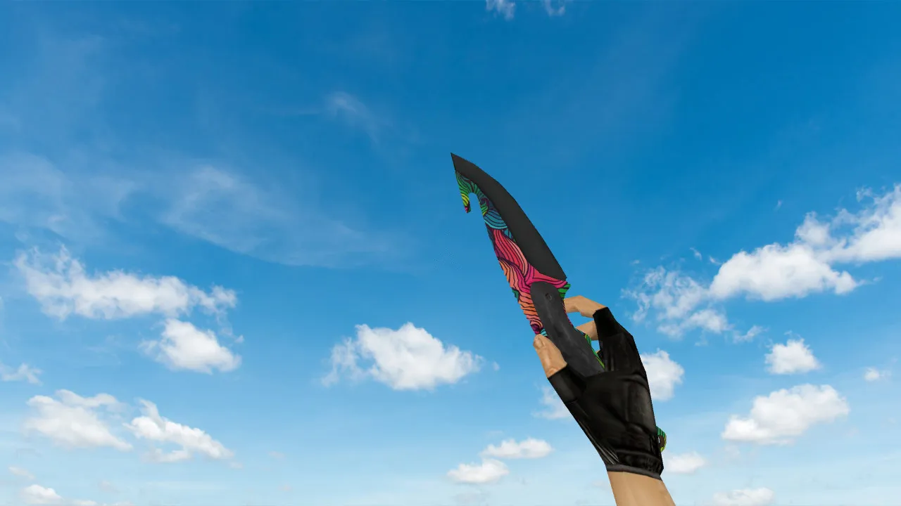 Скачать Модель «Gut Knife Nathlose» для CS 1.6: v_ w_ p_ , звуки, анимация осмотра, текстуры и стабильный вид - Скриншот