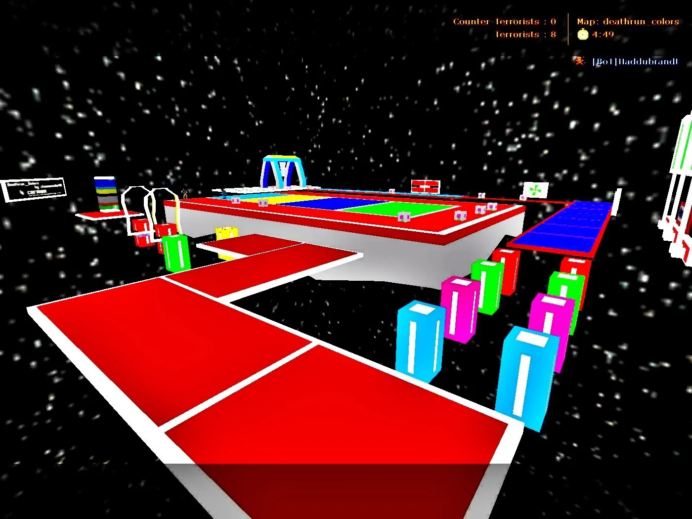 Скачать deathrun_colors для CS 1.6: карта Deathrun, точки, баланс, оптимизация wpoly/epoly и запуск без риска - Скриншот
