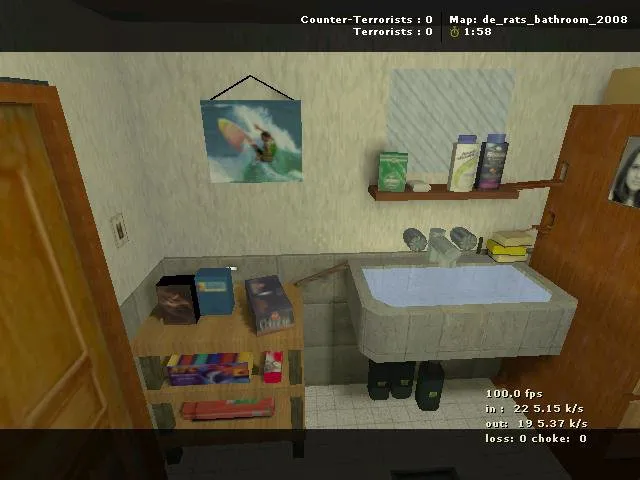 Скачать Карта de_rats_bathroom_2008 для CS 1.6 - Скачать и Играйте - Скриншот