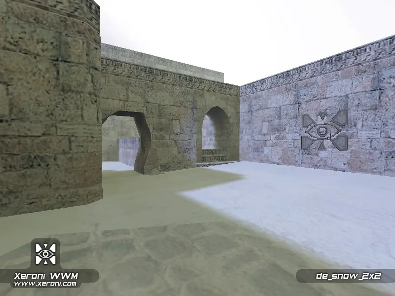 Карта de_snow_2x2 для CS 1.6 - Тактика и особенности — скриншот 1