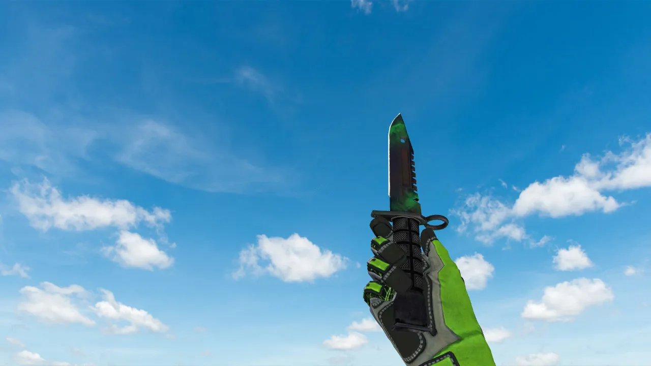 Скачать Модель ножа v_ M9 Bayonet Gamma Doppler Phase 1 для CS 1.6: p_ и w_ модели, звук, анимация осмотра - Скриншот