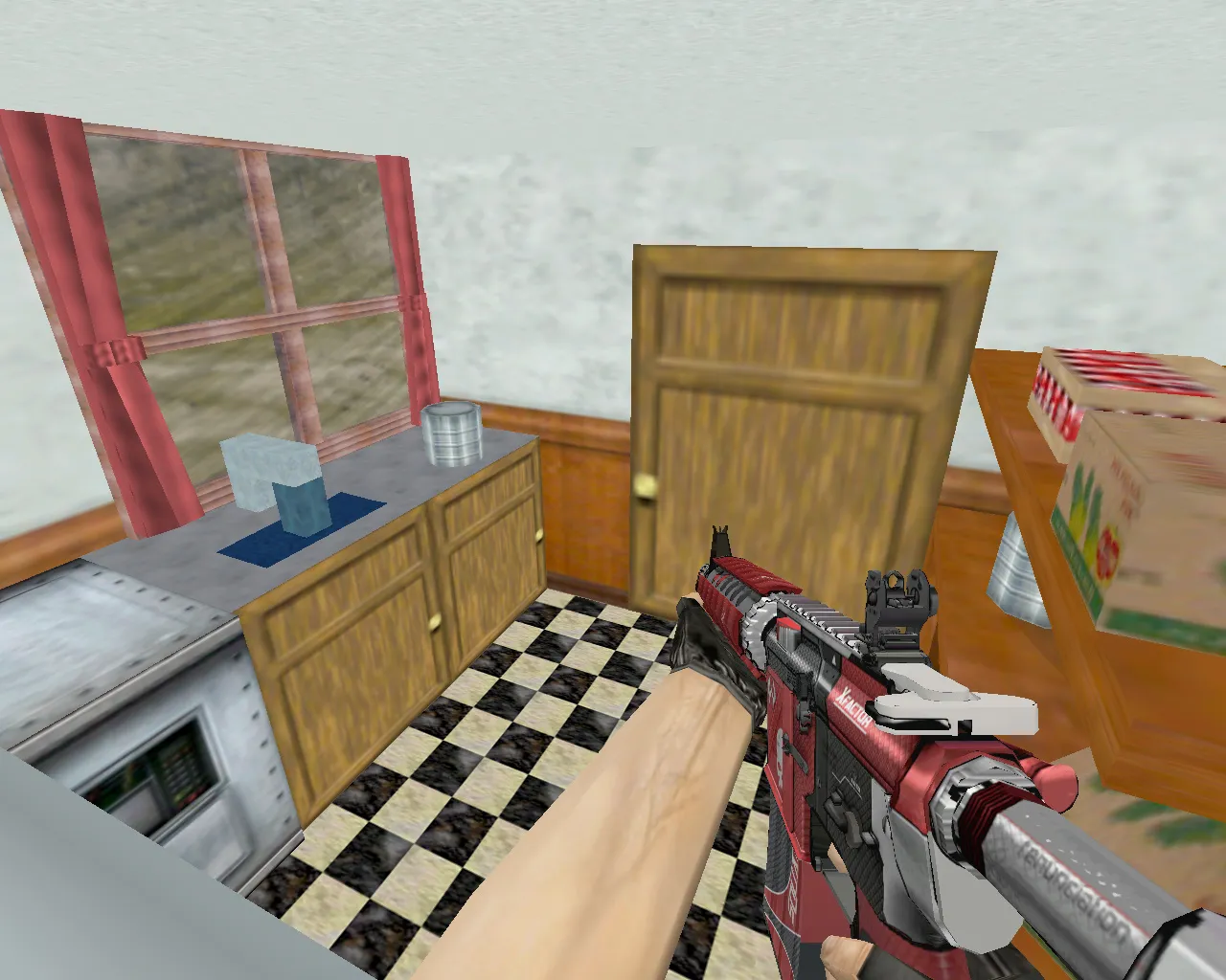 Скачать Карта aim_rats для CS 1.6: тренировка аима, раунды на скорость, баланс спотов и боты - Скриншот