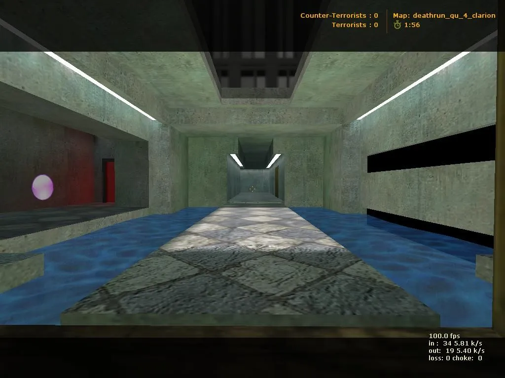 Скачать deathrun_qu_4_clarion для CS 1.6: правила, тактика за Т и КТ, точки, оптимизация и .nav - Скриншот