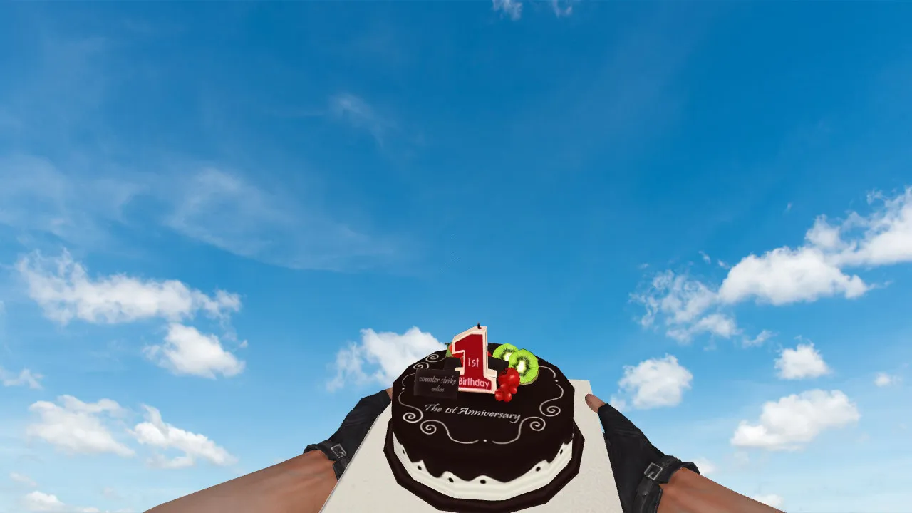 Скачать Модель «Cake Grenade» для CS 1.6: v_ и p_ модели, звуки, анимация осмотра и текстуры гранаты - Скриншот