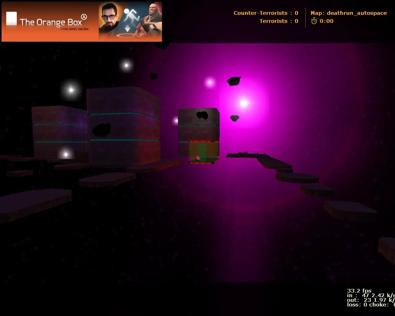 Скачать deathrun_autospace_beta1 для CS 1.6: карта deathrun, точки, боты (.nav), оптимизация wpoly/epoly - Скриншот
