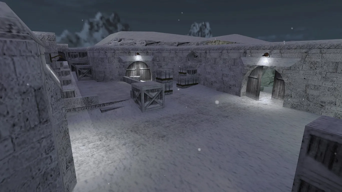 Скачать Карта de_dust2_winter16 для CS 1.6: баланс сторон, точки, nav для ботов и оптимизация - Скриншот