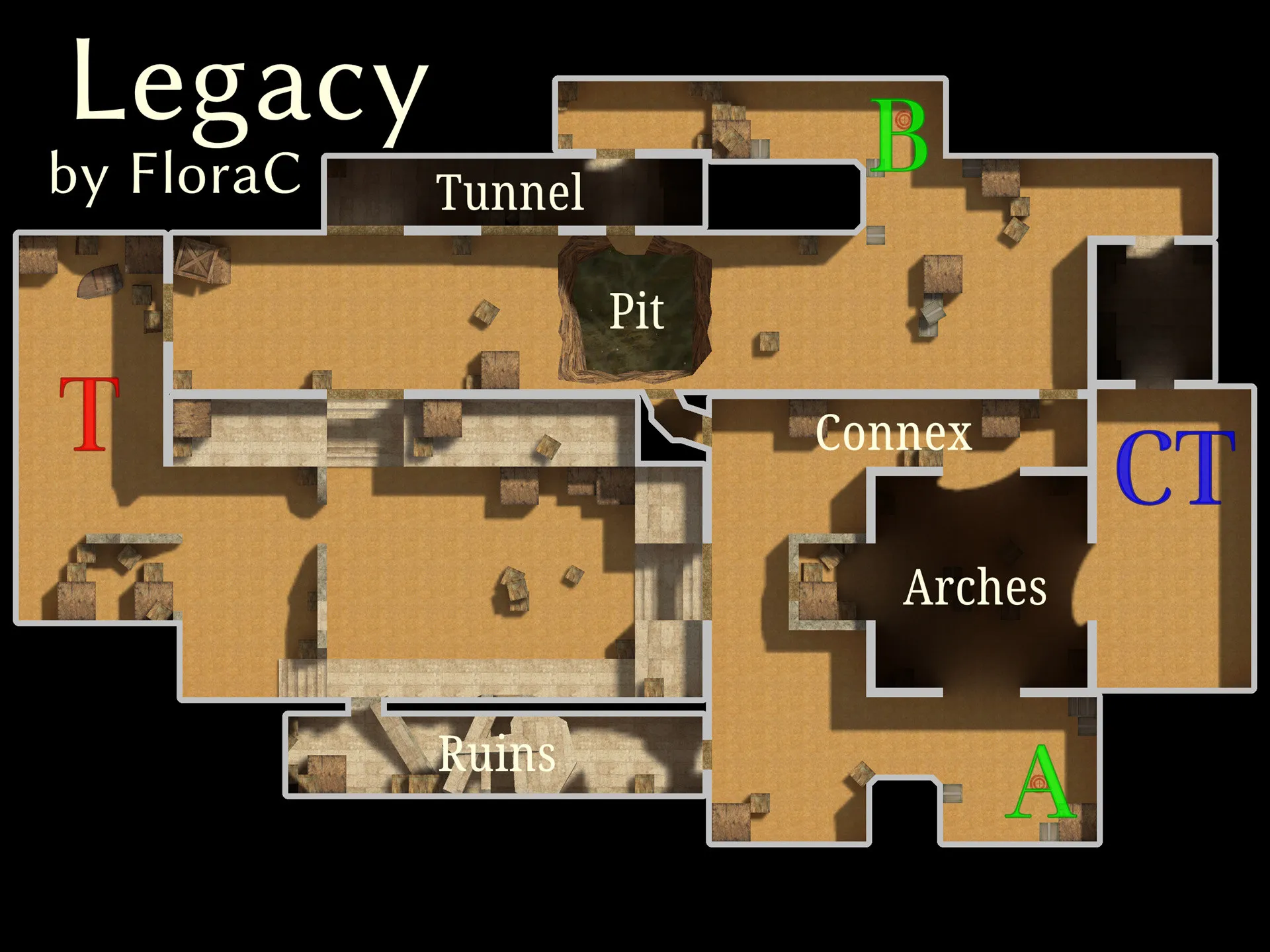 Карта de_legacy_z для CS 1.6 - Тактические особенности и оптимизация — скриншот 6