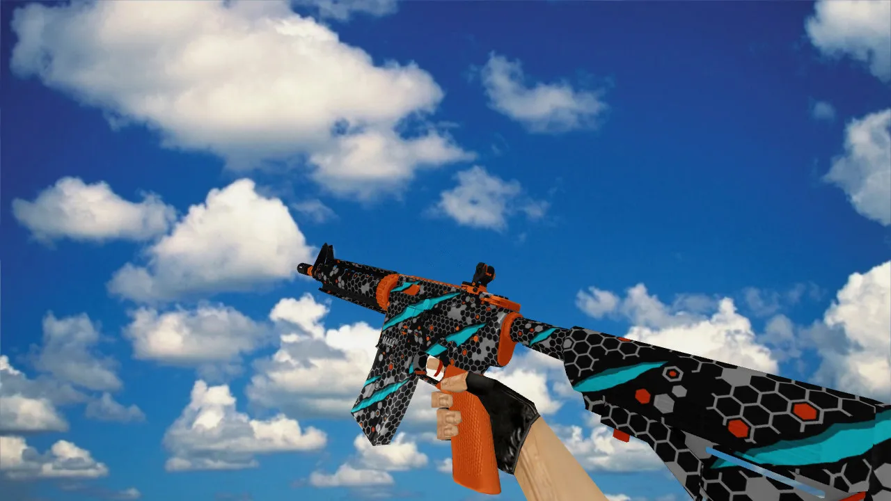 Скачать Модель M4A1 «M4A4 Next Technology» v_ p_ w_ для CS 1.6: звуки, анимация осмотра, текстуры - Скриншот