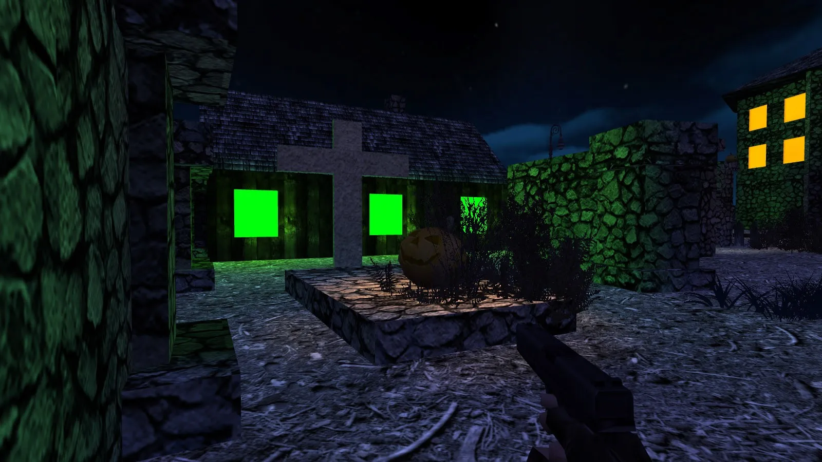 Карта de_halloween_night для CS 1.6: баланс сторон, точки, .nav для ботов, оптимизация wpoly/epoly — скриншот 15