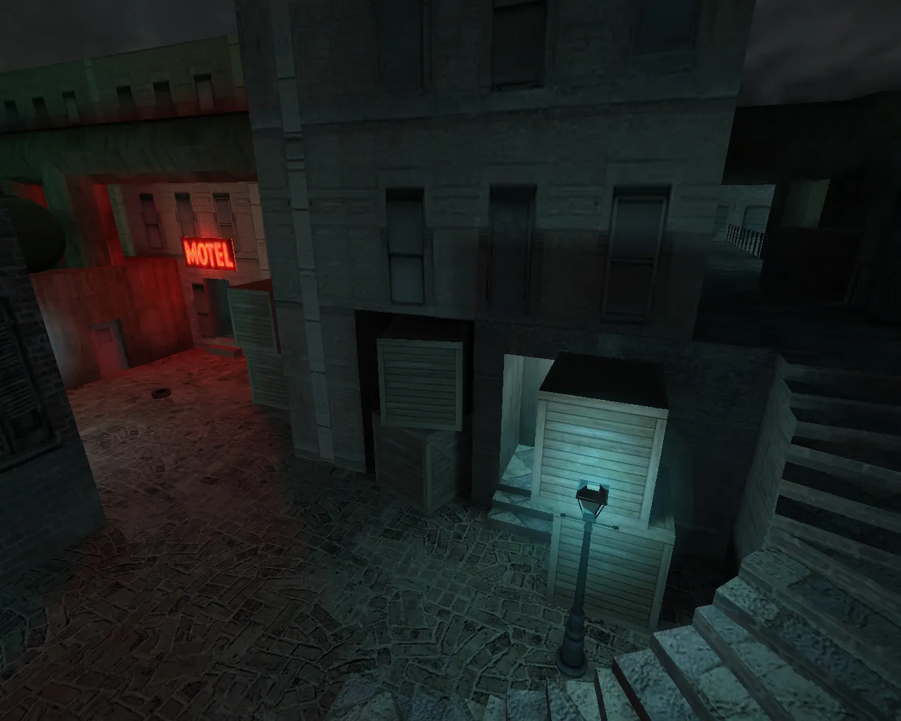 Скачать Карта de_dark_city для CS 1.6: баланс сторон, точки, .nav и оптимизация wpoly/epoly - Скриншот