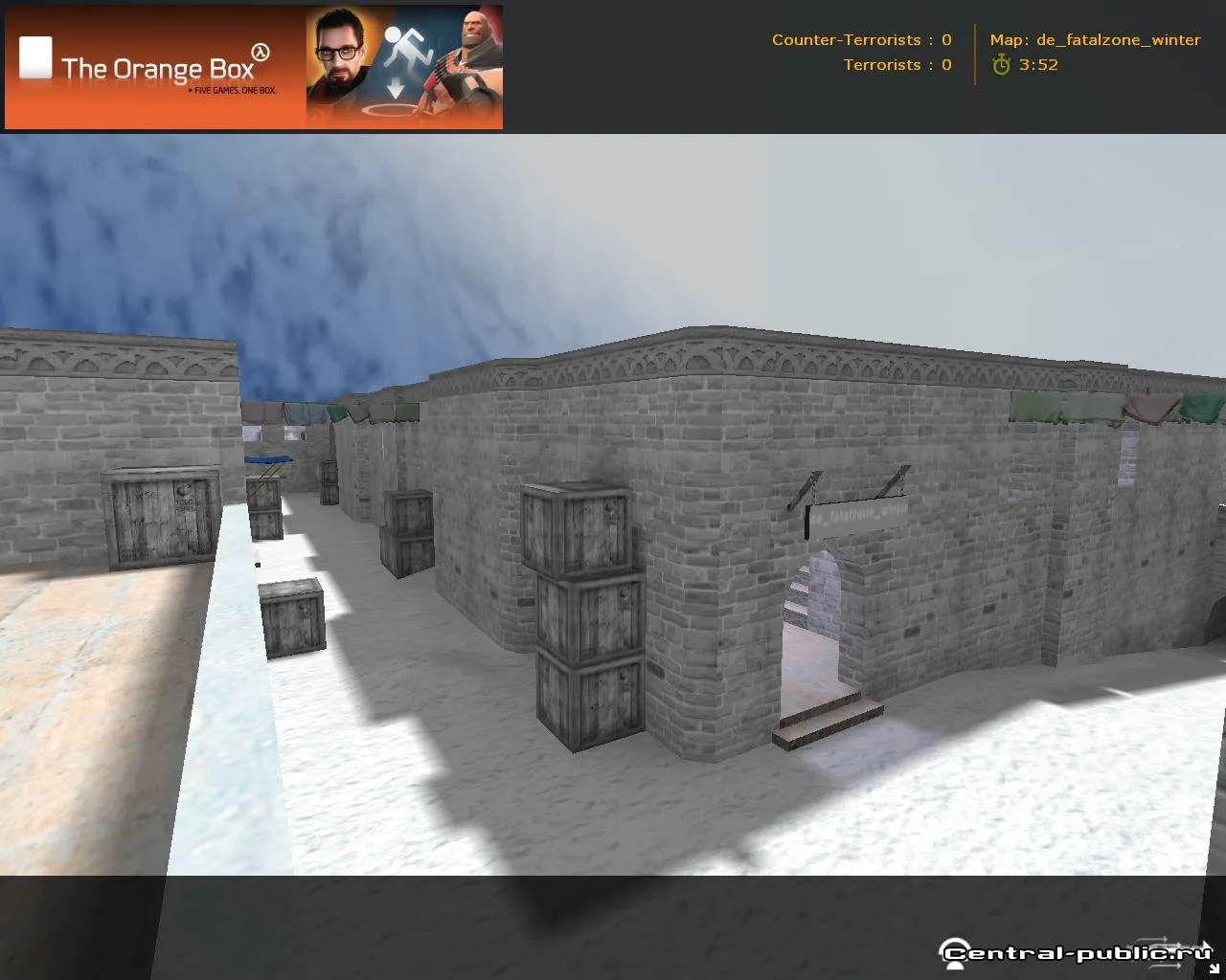 Скачать de_fatalzone_winter для CS 1.6: зимняя DE-карта, точки под заход, .nav для ботов, оптимизация wpoly/epoly - Скриншот