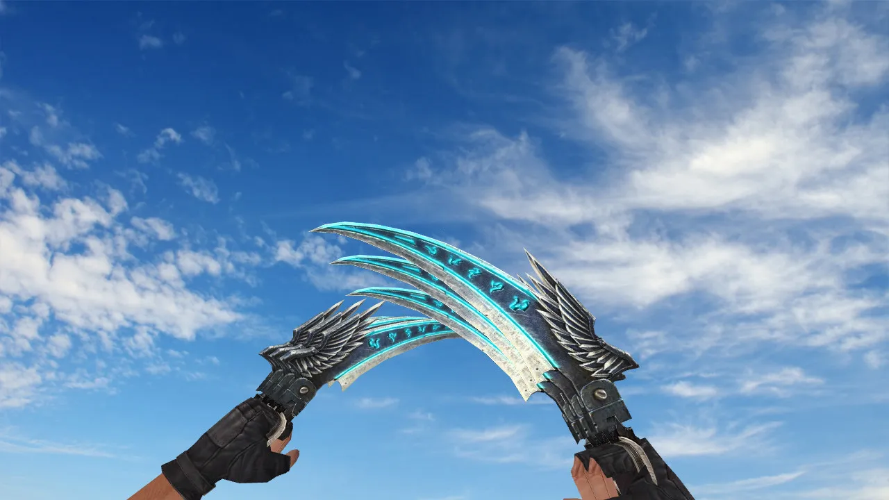Скачать Модель ножа «Thanatos Tail» для CS 1.6: v_ p_ w_ файлы, звуки, анимации осмотра и качество текстур - Скриншот