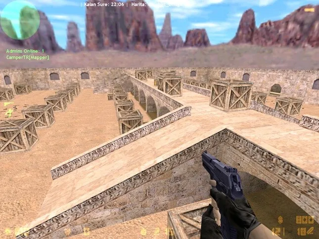 Скачать de_dust_bridge для CS 1.6: тактика за терр и кт, точки, .nav и оптимизация карты - Скриншот