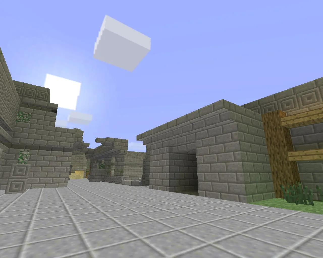 Скачать Карта de_aztec_minecraft для CS 1.6: точки, маршруты, .nav для ботов и оптимизация wpoly/epoly - Скриншот