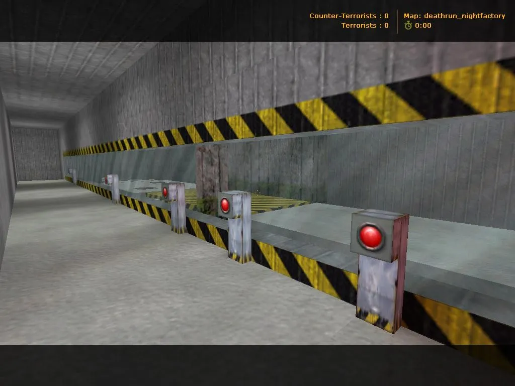 Скачать deathrun_nightfactory для CS 1.6: карта с ловушками, точками и .nav для ботов - Скриншот