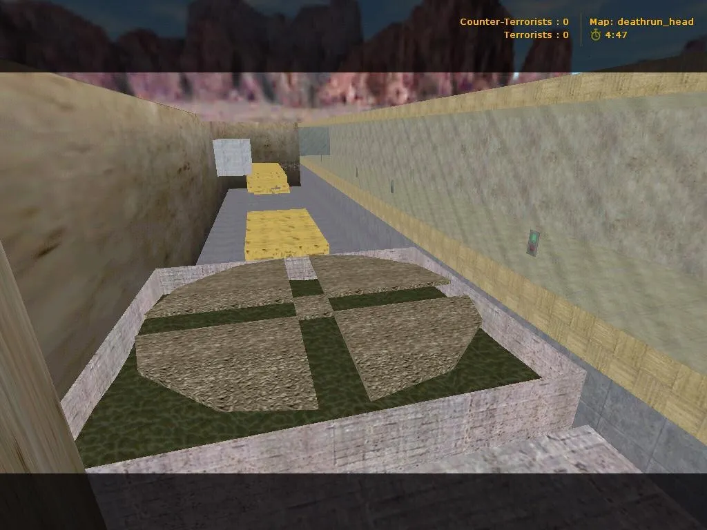 Скачать deathrun_head для CS 1.6: тактика, точки для CT/T, установка карты и настройка под ботов - Скриншот