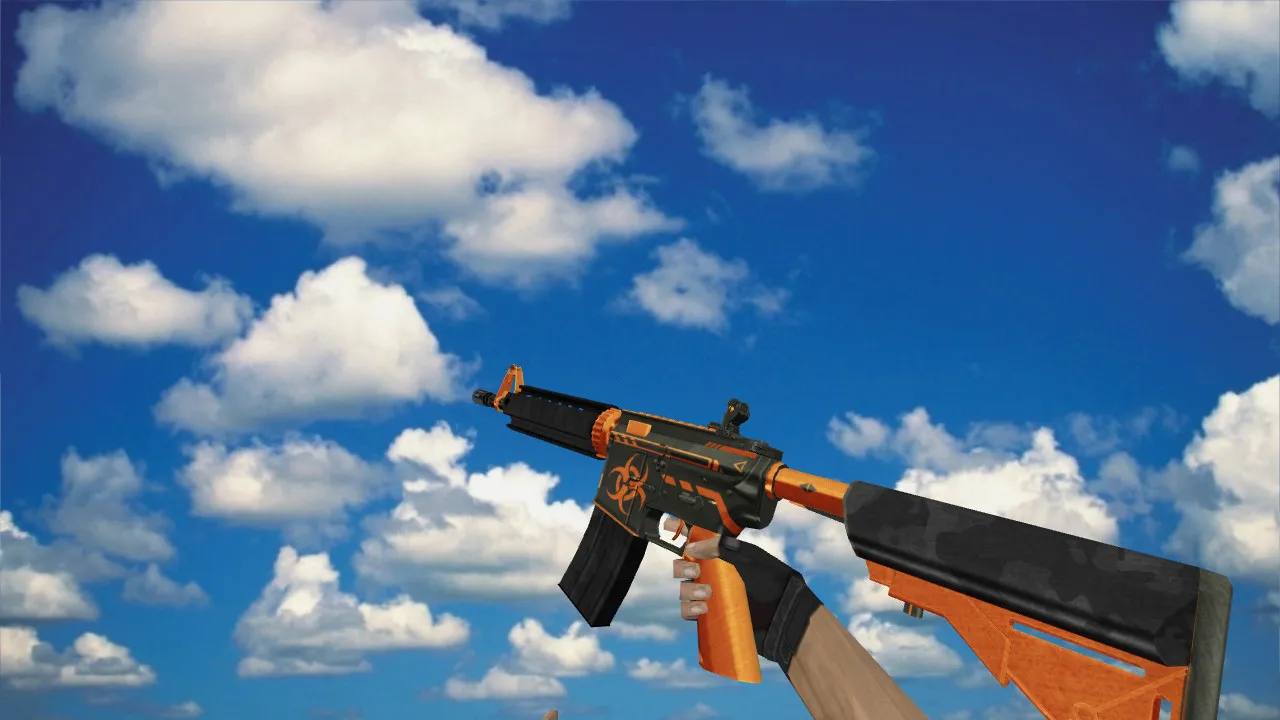Скачать Модель M4A4 Punishment Device v_/p_/w_ для CS 1.6: звуки, анимация осмотра, текстуры и установка - Скриншот