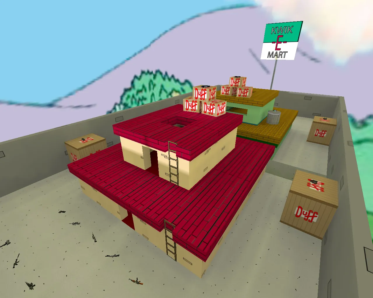 Скачать Карта fy_simpsons для CS 1.6: респаун, планировка, точки и запуск без проблем - Скриншот