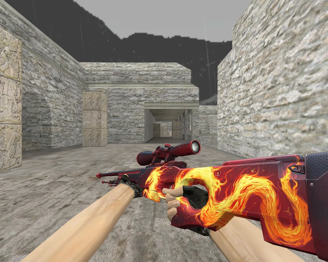 Скачать AWP «Дикое пламя» для CS 1.6 - Модели оружия - Скриншот