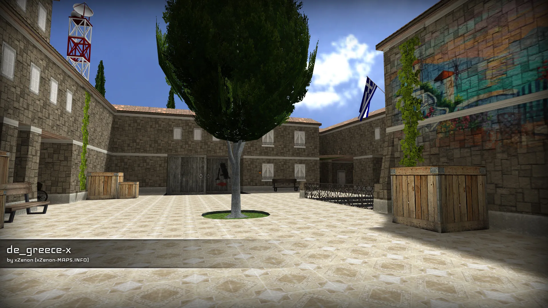 de_greece-x_b1 для CS 1.6: карта, навигация ботов, оптимизация и тактика за стороны — скриншот 11