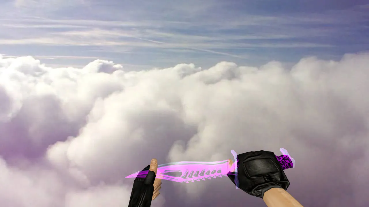 Скачать Модель «Nautilus Transparent Magenta» v_ нож для CS 1.6: p_ и w_ файлы, звук, анимация осмотра - Скриншот