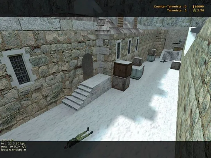 Скачать Карта de_snow для CS 1.6: Зимняя битва на снегу - Скриншот