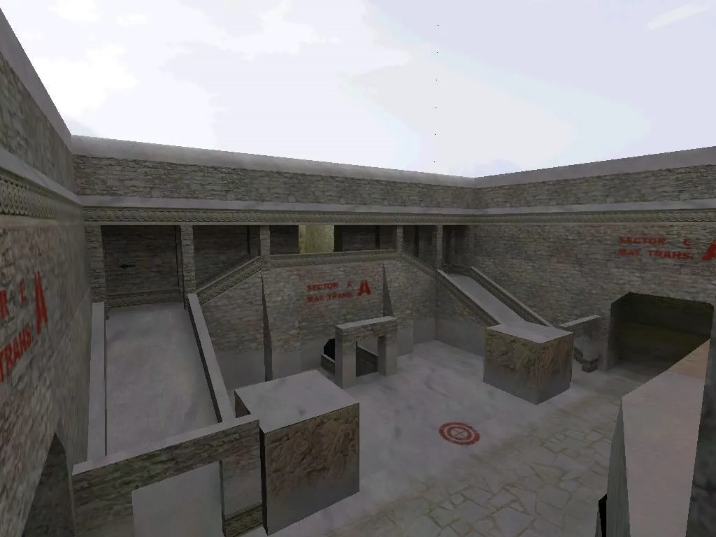 Скачать de_aztec2010 для CS 1.6: карта, точки, .nav для ботов, оптимизация wpoly/epoly и баланс сторон - Скриншот