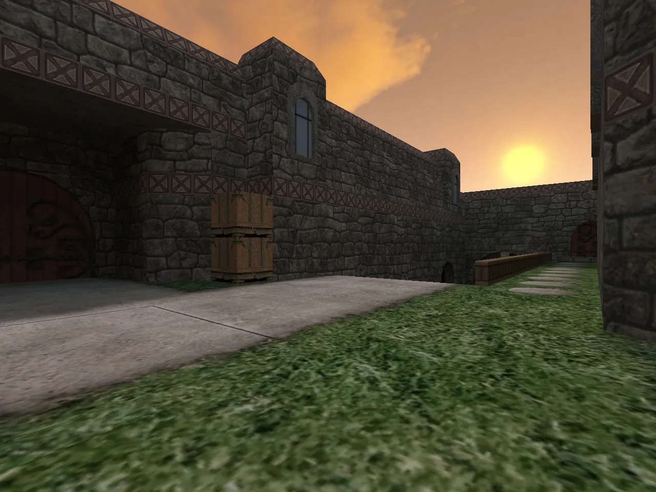 Скачать de_dust2_medieval для CS 1.6: карта DE, точки, маршруты, .nav и оптимизация - Скриншот